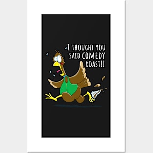 Funny Thanksgiving Comedy Roast Turkey Posters and Art